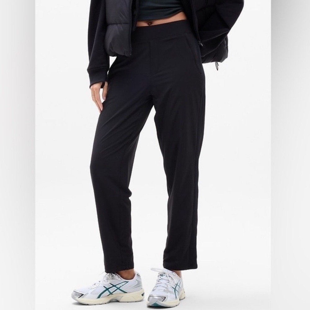 Athleta Brooklyn Lined Mid Rise Pant Black Ankle Size 12 467191 NWOT